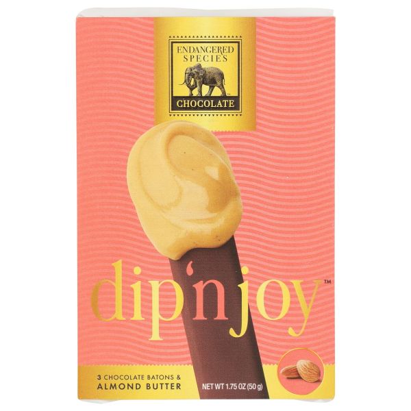 ENDANGERED SPECIES: Dip N Joy Dark Chocolate Batons And Almond Butter, 1.75 oz
