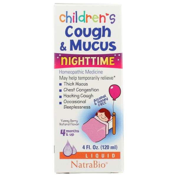 NATRA BIO: Cough Kid Mucus Nighttim, 4 fo