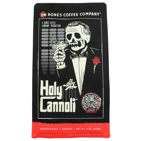 BONES COFFEE COMPANY: Coffee Grnd Holy Cannoli, 12 oz