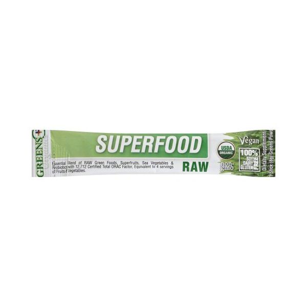 GREENS PLUS: Organic Superfood Raw Stick, 8 gm