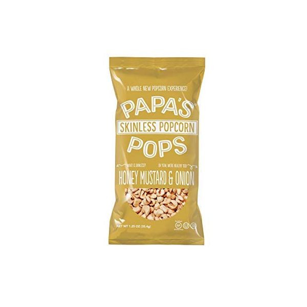 PAPAS POPS: Popcorn Hny Mstrd Onion, 1.25 oz