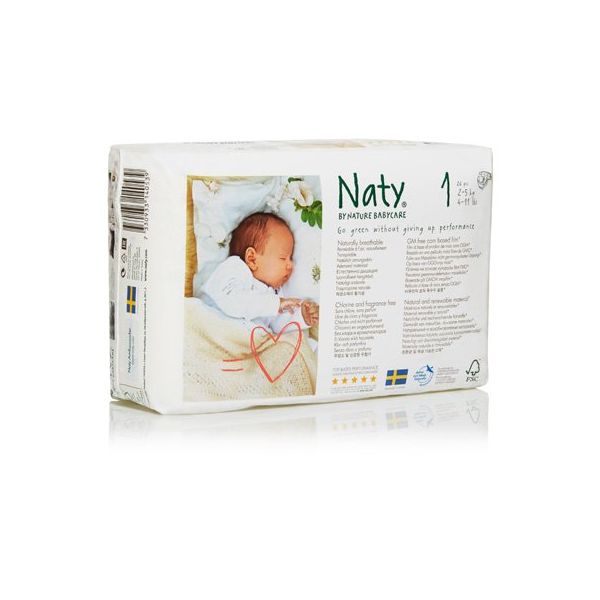NATY-ECO BY NATY: Diapers Size 1 8-14 lbs, 36 pc
