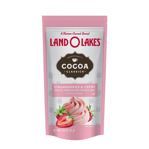 LAND O LAKES: Mix Cocoa Classic Strawberry White Chocolate, 1.25 oz