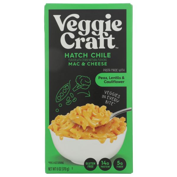 VEGGIECRAFT: Hatch Chile Mac & Cheese Plus Protein, 6 oz
