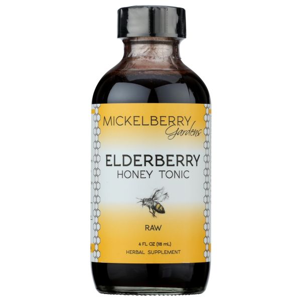 MICKELBERRY  GARDENS: Tonic Elderberry Honey, 4 fo