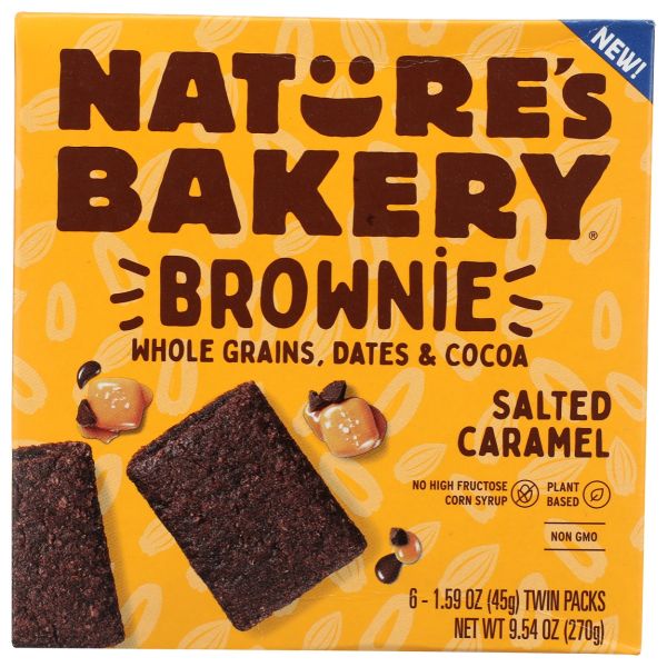 NATURES BAKERY: Brownie Bars Salted Caramel, 9.54 oz