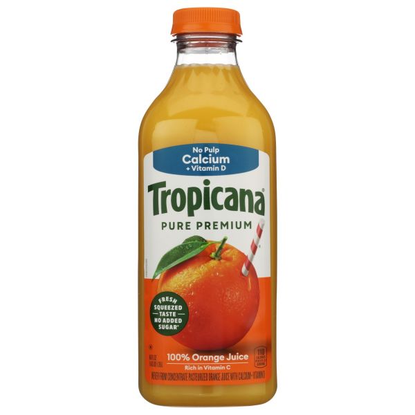TROPICANA: Pure Premium Calcium Plus Vitamin D No Pulp Orange Juice, 46 fo
