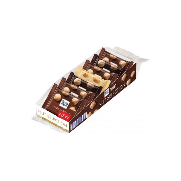 RITTER SPORT: Mini Chocolate Assorted with Whole Hazelnuts, 4.09 oz