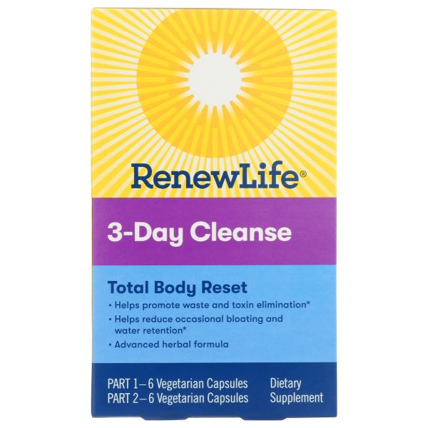 RENEW LIFE: Cleanse 3 Day, 12 VC