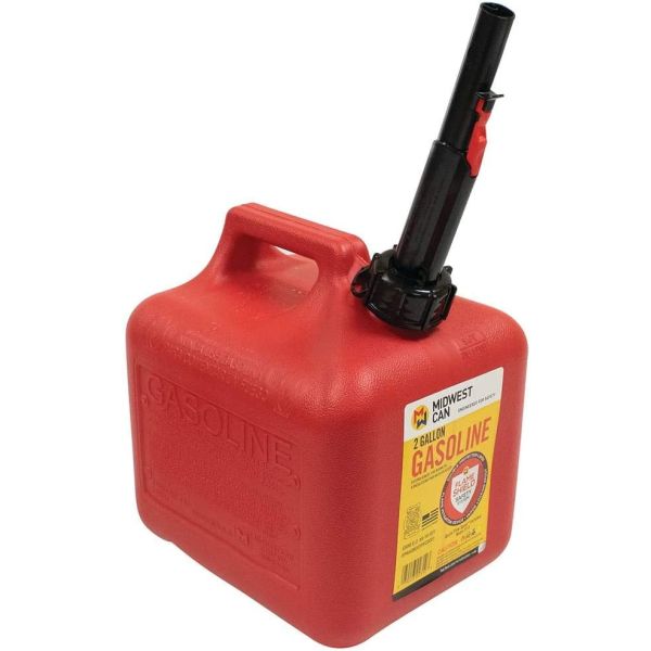 MIDWEST CAN: Can Gas 2Gal Carb Spout, 2 ga