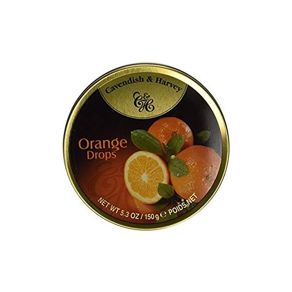 CAVENDISH & HARVEY: Candy Tin Orange, 5.3 oz