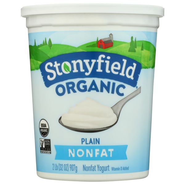 STONYFIELD: Organic Fat Free Plain Yogurt, 32 oz