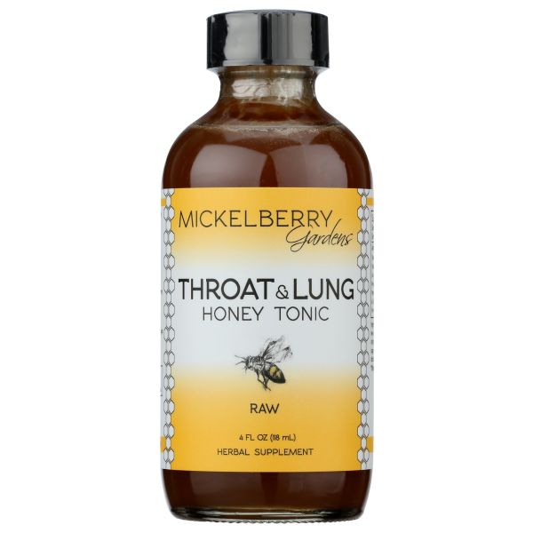 MICKELBERRY GARDENS: Tonic Throat Lung Honey, 4 fo