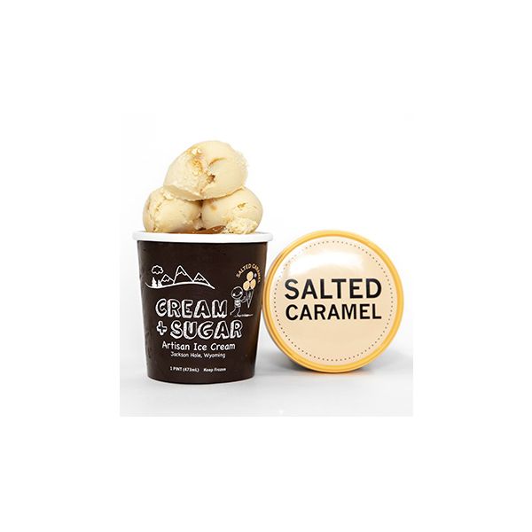 CREAM AND SUGAR: Ice Cream Salted Caramel, 16 oz