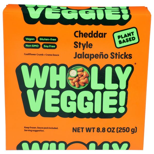 WHOLLY VEGGIE: Sticks Vegan Jalap Cheddar, 8.8 oz