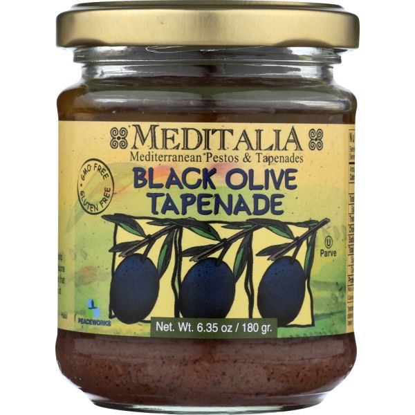 MEDITALIA: Black Olive Tapenade, 6.35 oz