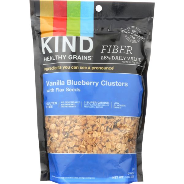 KIND: Healthy Grains Clusters Vanilla Blueberry with Flax Seeds, 11 oz