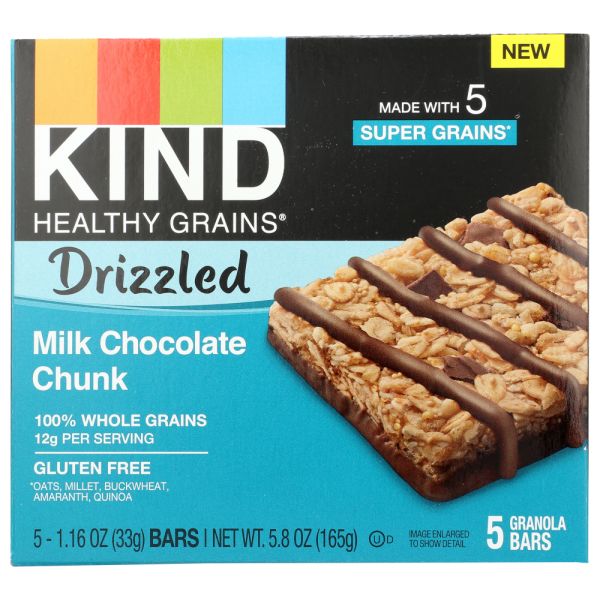 KIND: Milk Chocolate Chunk Drizzled Bar, 5.8 oz