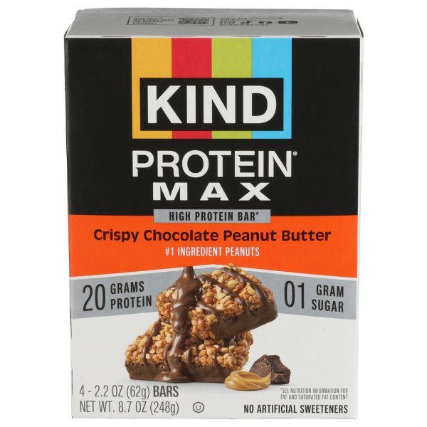 KIND: Crispy Chocolate Peanut Butter Protein Bars, 8.75 oz