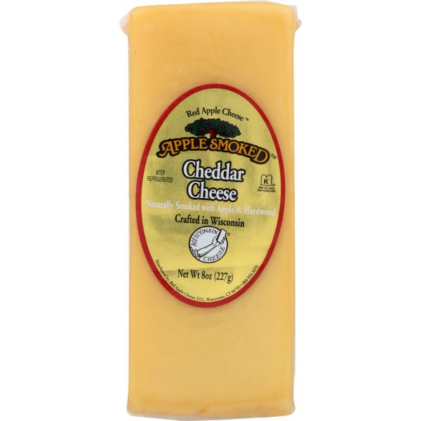 APPLE SMOKED CHEESE: Smoked Cheddar Cheese, 8 oz