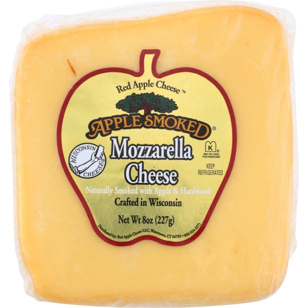 APPLE SMOKED: Mozzarella Cheese, 8 oz