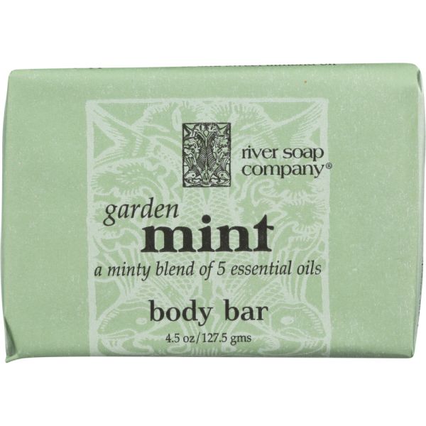 RIVER SOAP COMPANY: Soap Bar Garden Mint, 4.5 oz