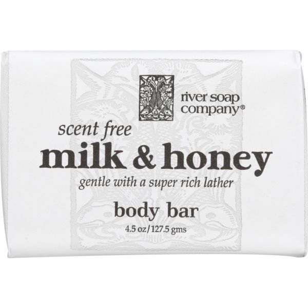 RIVER SOAP COMPANY: Soap Bar Milk and Honey, 4.5 oz