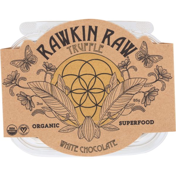 RAWKIN RAW: Bar Truffle Wht Choc Org, 3 oz