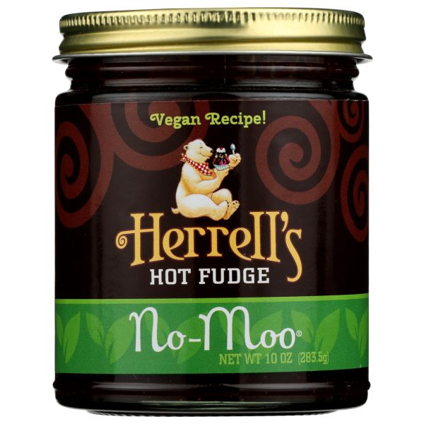 HERRELLS HOT FUDGE SAUCE: Sauce No Moo Hot Fudge, 10 oz