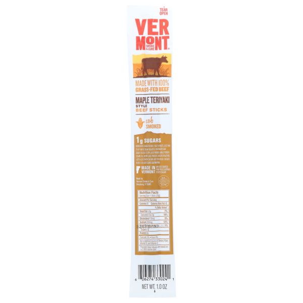 VERMONT SMOKE: Maple Teriyaki Beef Sticks, 1 oz