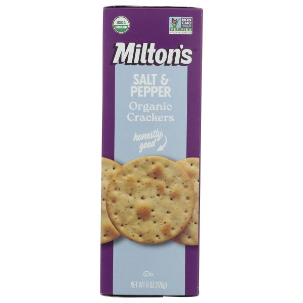MILTONS: Salt and Pepper Organic Crackers, 6 oz