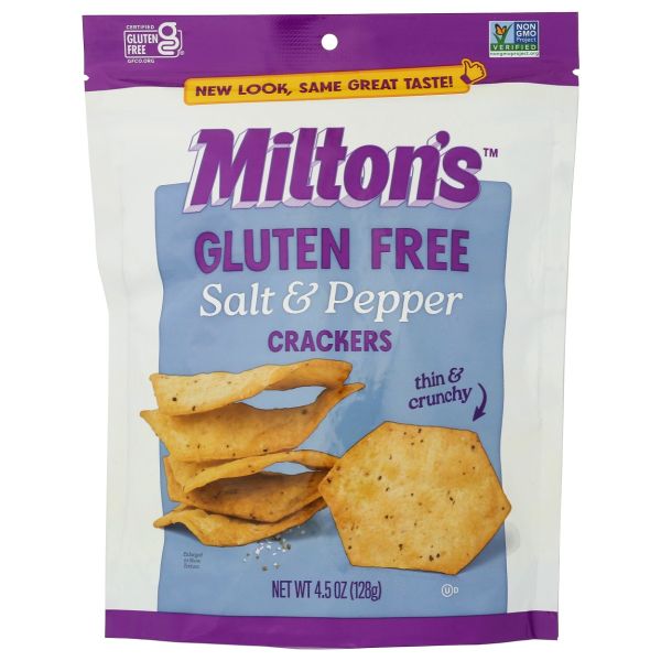 MILTONS: Salt & Pepper Gluten Free Crackers, 4.5 oz