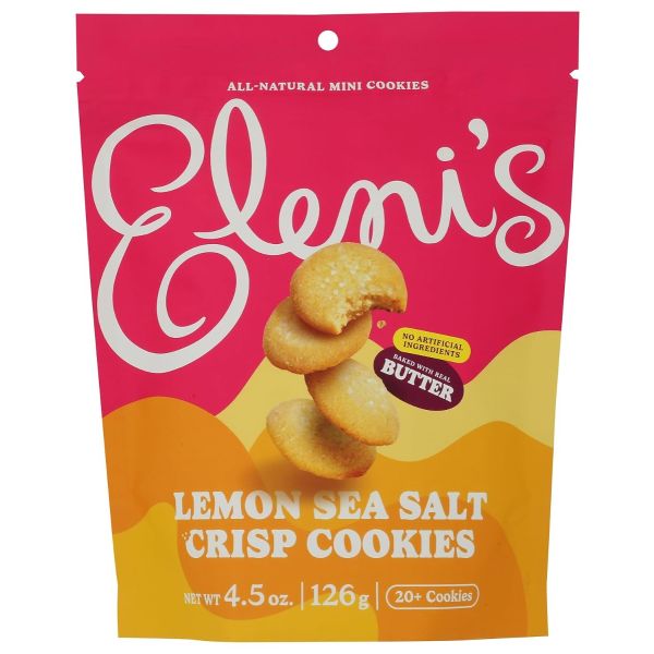ELENIS COOKIES: Lemon Sea Salt Crisp Cookies, 4.5 oz