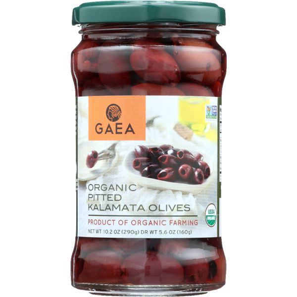 GAEA NORTH AMERICA: Organic Pitted Kalamata Olives, 5.6 oz