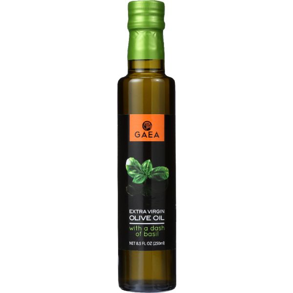 GAEA NORTH AMERICA: Extra Virgin Olive Oil with Basil, 8.5 oz