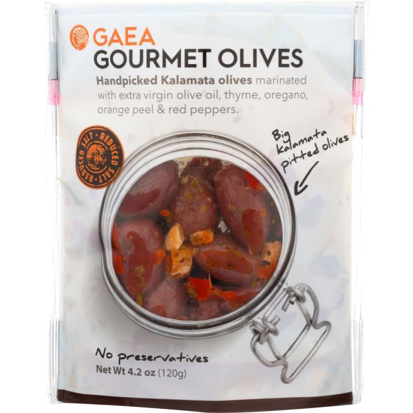 GAEA NORTH AMERICA: Olives Kalamata Gourmet, 4.2 oz
