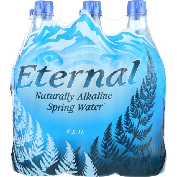 ETERNAL: Naturally Alkaline Spring Water 6 Count, 202.8 fo