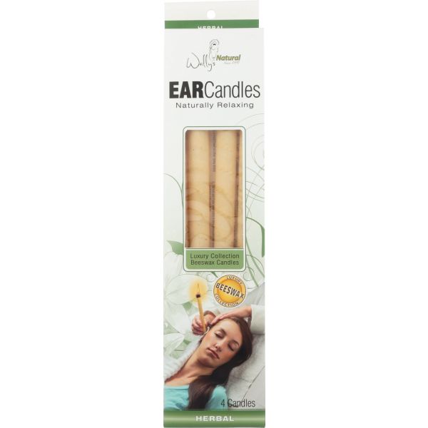 WALLY'S NATURAL PRODUCTS: Herbal Beeswax Ear Candles, 4 Candles