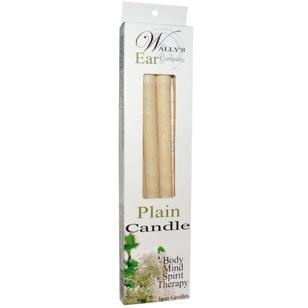 WALLY: Ear Candle Natural Paraffin, 4 pack