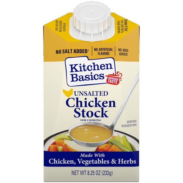 KITCHEN BASICS: Unsalted Chicken Stock, 8.25 oz