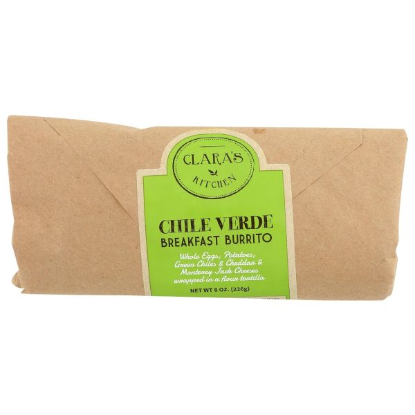 CLARAS KITCHEN: Chile Verde Breakfast Burrito, 8 oz