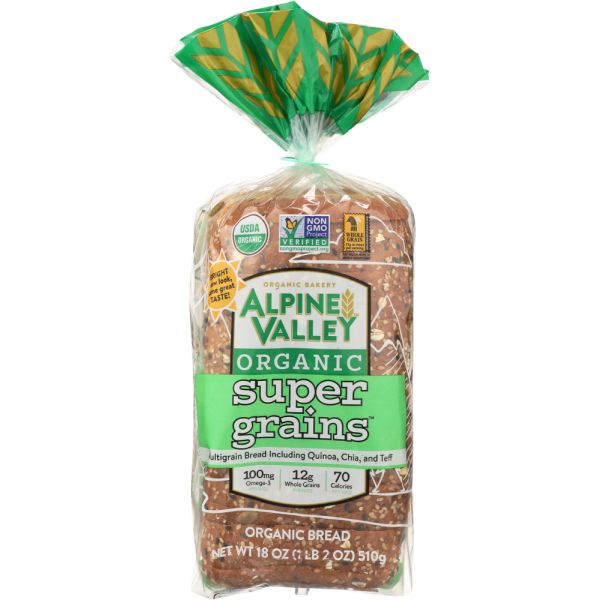 ALPINE VALLEY: Bread Organic Super Grain, 18 oz