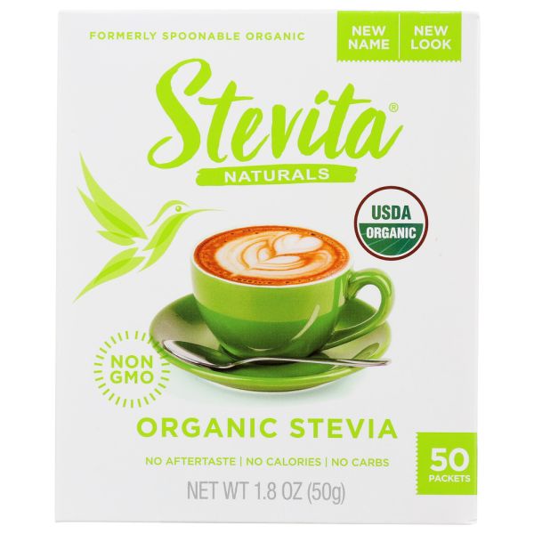 STEVITA: Stevia Pkts 50Ct Org, 1.8 oz