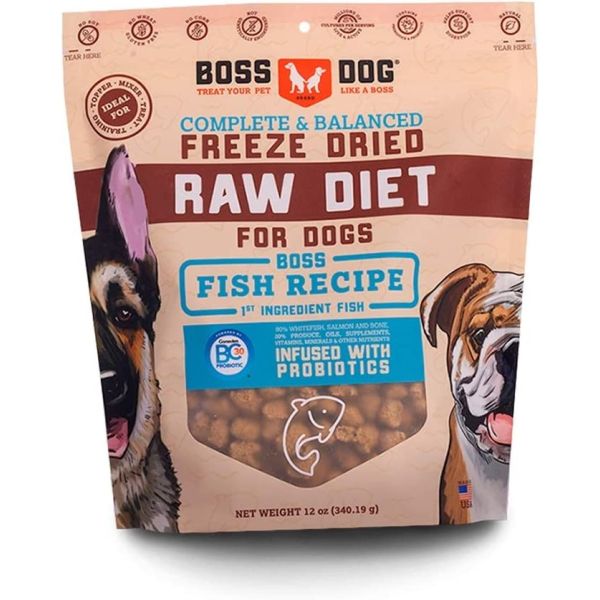 BOSS DOG BRAND INC: Fish Freeze Dried, 12 oz
