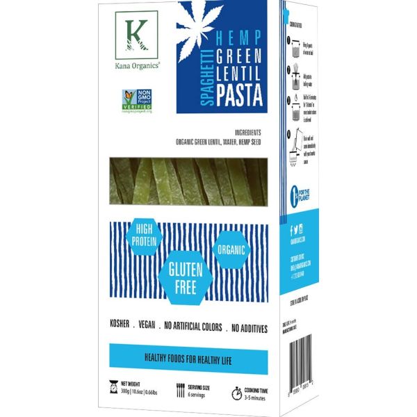 KANA: Green Lentil Hemp Pasta Organic, 10.6 oz