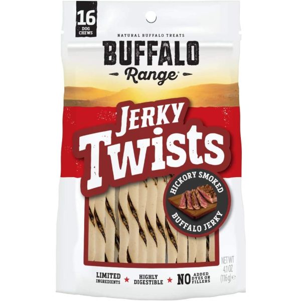 BUFFALO RANGE: Jerky Twist Smoked 16Pc, 4.1 oz