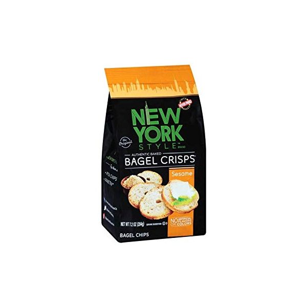 NEW YORK STYLE: Bagel Crisps Sesame, 7.2 oz