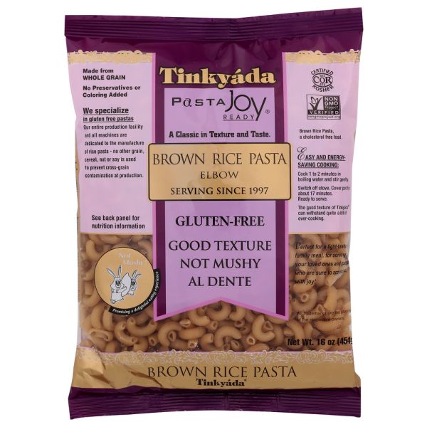 TINKYADA: Brown Rice Pasta Elbow, 16 oz