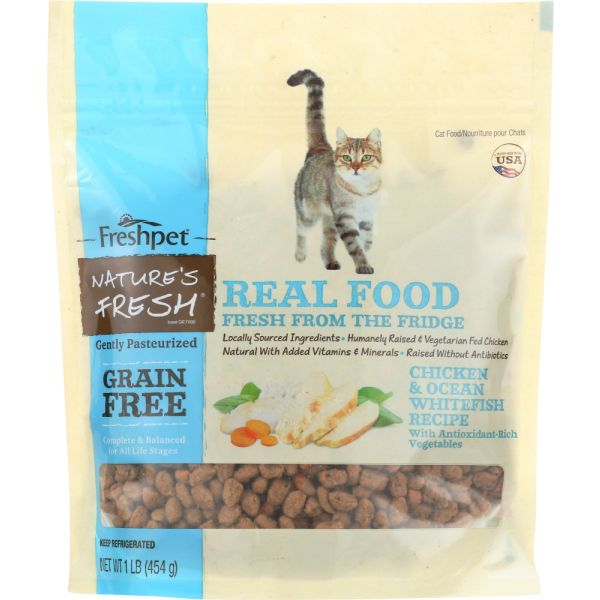 NATURES FRESH: Cat Food Chicken and Ocean Whitefish Recipe, 1 lb