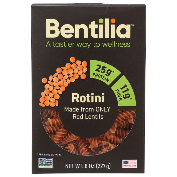 BENTILIA: Red Lentil Rotini, 8 oz